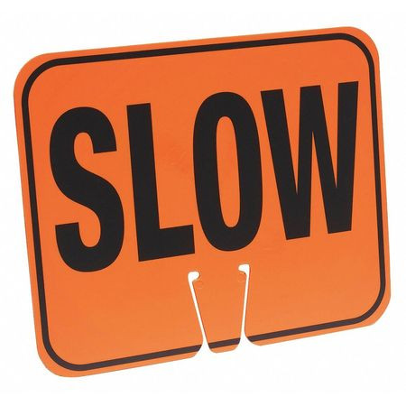 GRAINGER GLOBAL SOURCING 03-550-SLT TRAFFIC CONE SIGN 12-1/2 L ABS PLASTIC