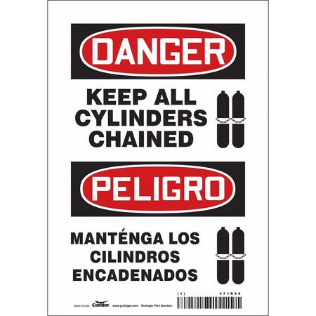 CONDOR USA INC 471R06 SAFETY SIGN,10 IN X 7 IN,VINYL