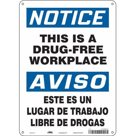 CONDOR USA INC 449M44 SAFETY SIGN,14 IN X 10 IN,ALUMINUM