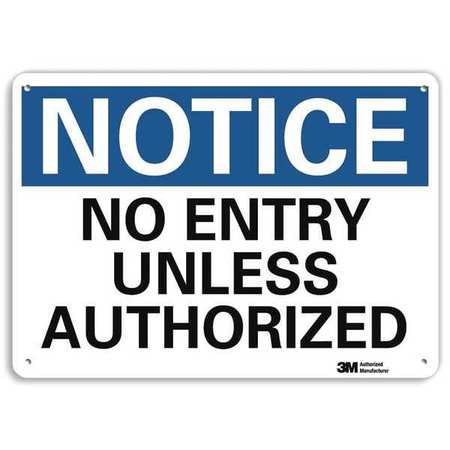 LYLE U5-1368-NA_14x10 SIGN NOTICE NO ENTRY 10 X14 