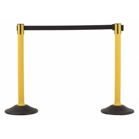 US WEIGHT U2055 BARRIER POST WITH BELT HDPE YELLOW PR