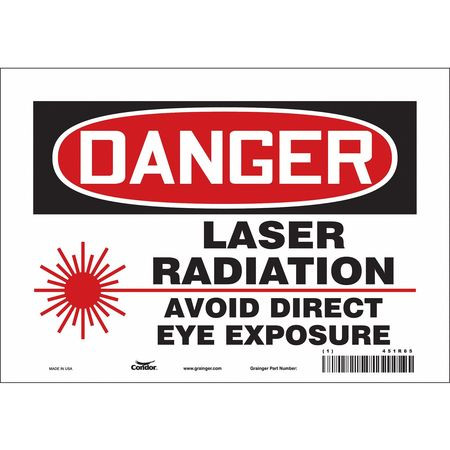 CONDOR USA INC 451R65 LASER WARNING 10 W 7 H 0.004 THICK