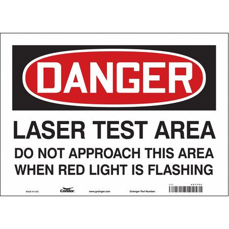 CONDOR USA INC 451T04 LASER WARNING 14 W 10 H 0.004 THICK