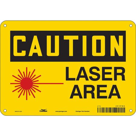 CONDOR USA INC 451P88 LASER WARNING 10 W 7 H 0.004 THICK