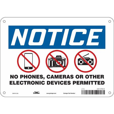 CONDOR USA INC 451P64 SIGN CELL PHONE 10 W 7 H 0.032 THICK