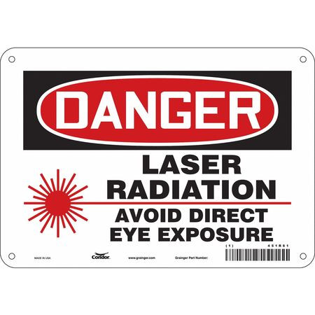 CONDOR USA INC 451R61 LASER WARNING 10 W 7 H 0.032 THICK
