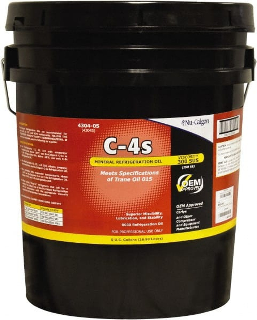 NU-CALGON 4304-05 5 GALLON PAIL MINERAL OIL REFRIGERATION 