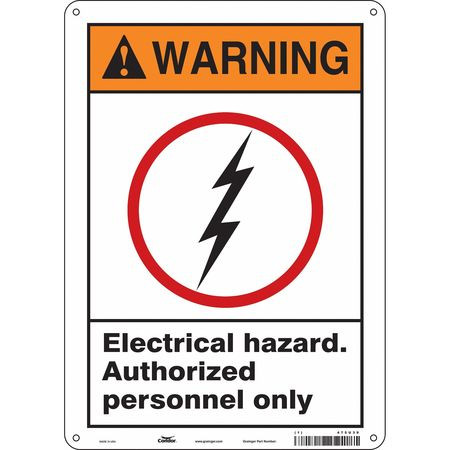 CONDOR USA INC 475U39 SAFETY SIGN 10 W 14 H 0.032 THICKNESS