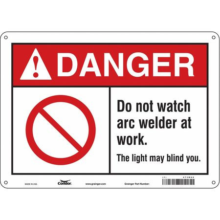 CONDOR USA INC 473W68 SAFETY SIGN 14 W 10 H 0.032 THICKNESS