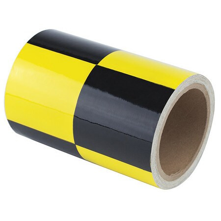 HARRIS INDUSTRIES 8NEP4 WARNING TAPE CHECKERED BLACK/YELLOW 6 W