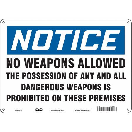CONDOR USA INC 449M08 SAFETY SIGN 10 H X 14 W 0.055 THICK