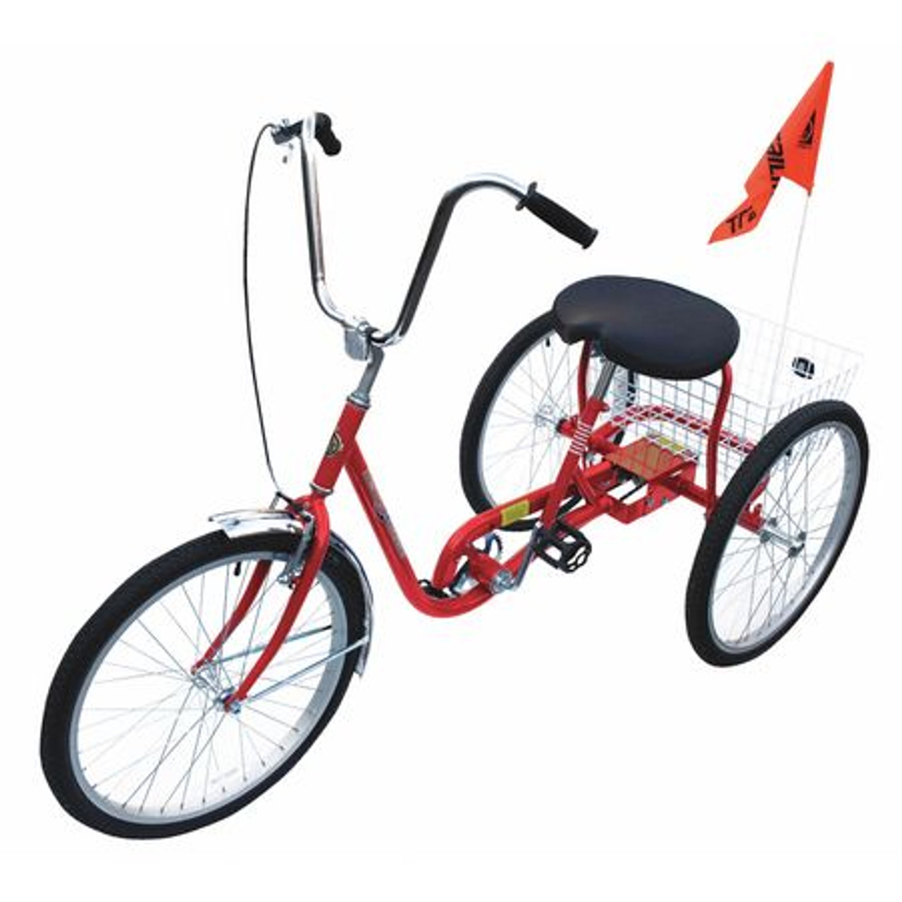 GRAINGER GLOBAL SOURCING IBIKE-3-DC-R TRICYCLE,250 LB CAP.,RED,24" WHEEL