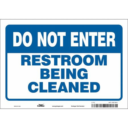 CONDOR USA INC 473Z64 RESTROOM SIGN 10 W 7 H 0.004 THICK