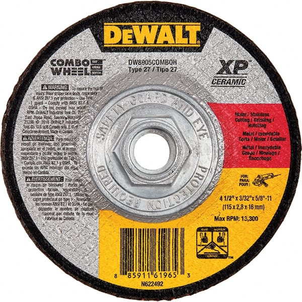 DEWALT TOOLS DW8911COMBOH 5 X 3/32 X 5/8-11 XP T27 CUT & NOTCH