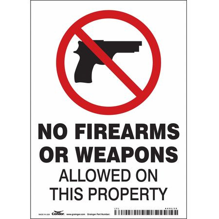 CONDOR USA INC 449L30 SAFETY SIGN 7 H X 5 W 0.004 THICK