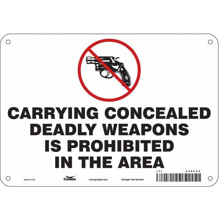 CONDOR USA INC 449L33 SAFETY SIGN 7 H X 10 W 0.032 THICK