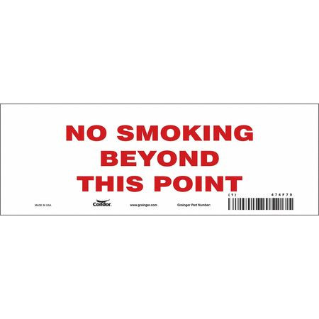 CONDOR USA INC 474F79 SAFETY SIGN 10 W 3-1/2 H 0.004 THICK