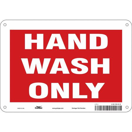 CONDOR USA INC 485N29 SAFETY SIGN,7 IN X 10 IN,POLYETHYLENE