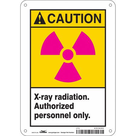 CONDOR USA INC 452A66 RADIATION SIGN CAUTION HEADER 10 H