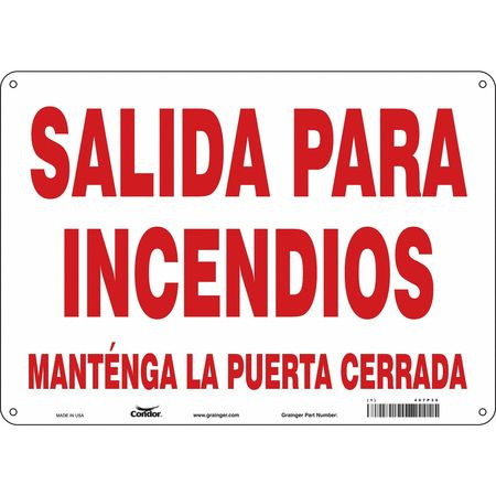 CONDOR USA INC 467P36 SAFETY SIGN 10 X14 ALUMINUM