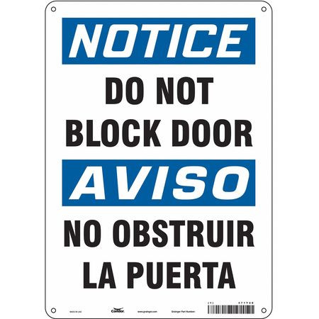 CONDOR USA INC 471Y28 SAFETY SIGN 10 W X 14 H 0.032 THICK