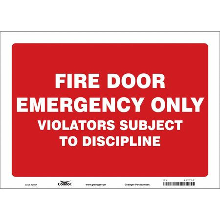 CONDOR USA INC 467T37 SAFETY SIGN 10 X14 VINYL