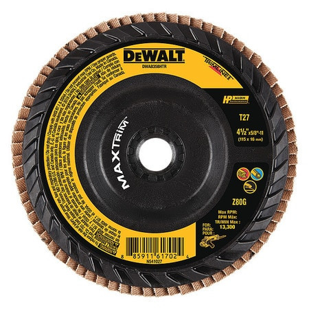 DEWALT TOOLS DWA8358HTR 4-1/2 X 5/8-11 80G T27 HP TRIM FLAP