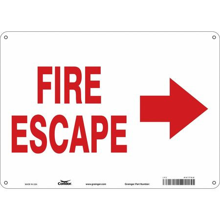 CONDOR USA INC 467T62 SAFETY SIGN 10 X14 ALUMINUM