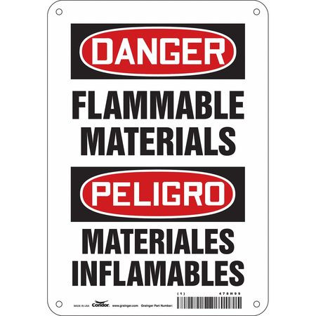 CONDOR USA INC 478H99 SAFETY SIGN,10 IN X 7 IN,POLYETHYLENE