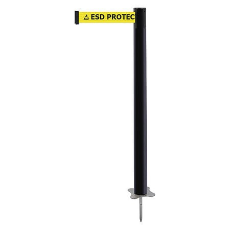 TENSABARRIER 884-33-MAX-ESD-C SPIKE POST BLACK POST 43 H