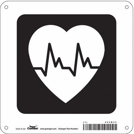 CONDOR USA INC 453M33 HOSPITAL SIGN 8 H X 8 W 0.032 THICK