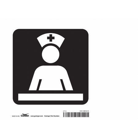 CONDOR USA INC 453M40 HOSPITAL SIGN 8 H X 8 W 0.032 THICK