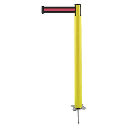 TENSABARRIER 884-35-MAX-S2X-C SPIKE POST YELLOW POST 43 H
