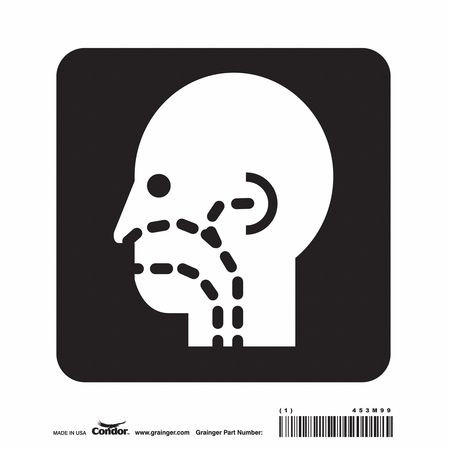 CONDOR USA INC 453M99 HOSPITAL SIGN 8 H X 8 W 0.004 THICK