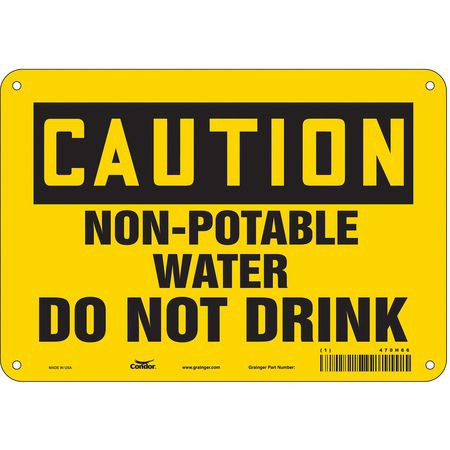 CONDOR USA INC 470H66 SAFETY SIGN 10 W X 7 H 0.055 THICK