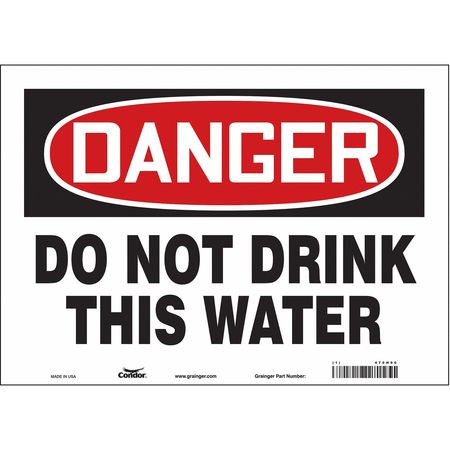 CONDOR USA INC 470H90 SAFETY SIGN,10 IN X 14 IN,VINYL