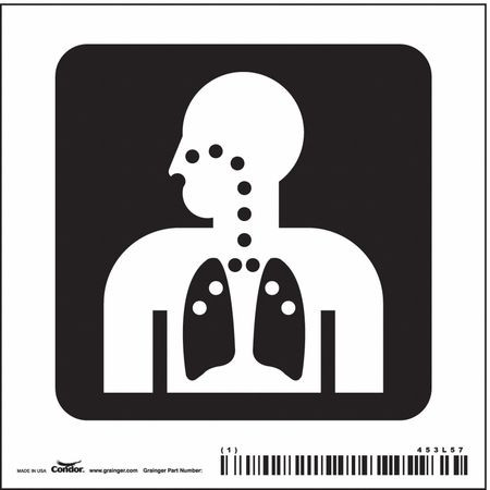 CONDOR USA INC 453L57 HOSPITAL SIGN 4 H X 4 W 0.004 THICK