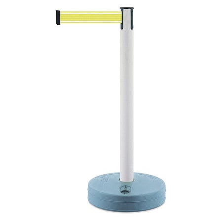 TENSABARRIER 885-32-STD-Y5-NV-C BARRIER POST WITH BELT WHITE POST 38 H