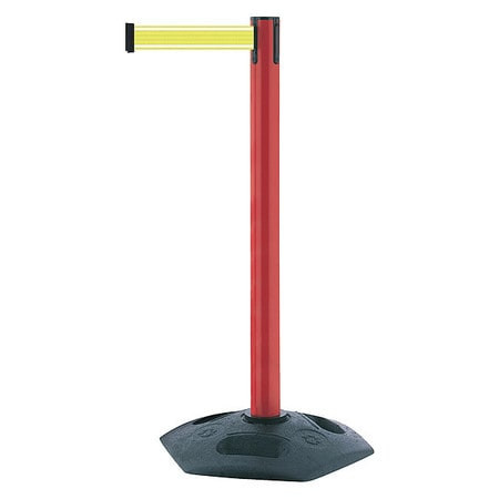 TENSABARRIER 886-21-STD-Y5-NV-C BARRIER POST WITH BELT RED POST 38 H