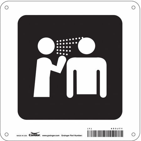 CONDOR USA INC 453J71 HOSPITAL SIGN 8 H X 8 W 0.032 THICK