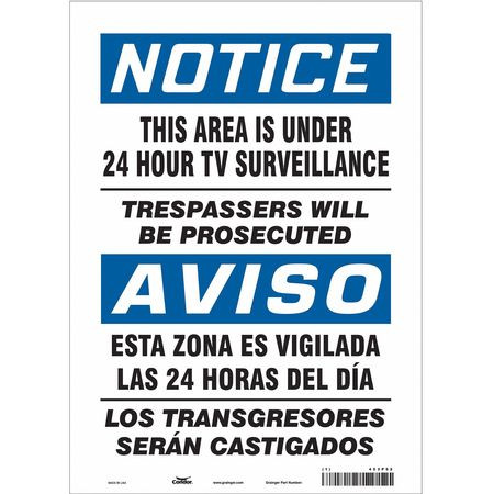 CONDOR USA INC 453P52 SECURITY SIGN 14 H 10 W VINYL