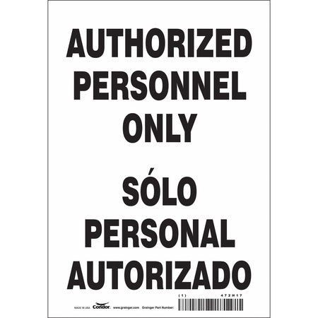 CONDOR USA INC 472H17 SAFETY SIGN,10 IN X 7 IN,VINYL
