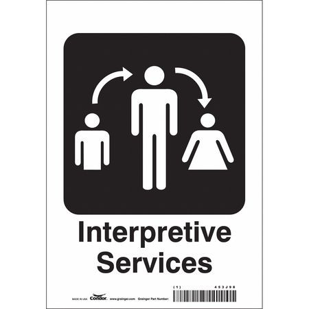 CONDOR USA INC 453J98 HOSPITAL SIGN 10 H X 7 W 0.004 THICK