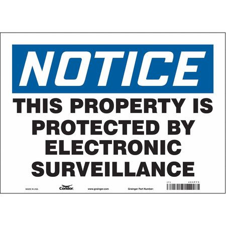 CONDOR USA INC 453P73 SECURITY SIGN 10 H 14 W VINYL