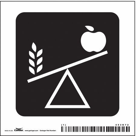 CONDOR USA INC 453K72 HOSPITAL SIGN 4 H X 4 W 0.004 THICK