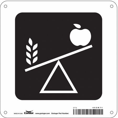 CONDOR USA INC 453K71 HOSPITAL SIGN 8 H X 8 W 0.055 THICK