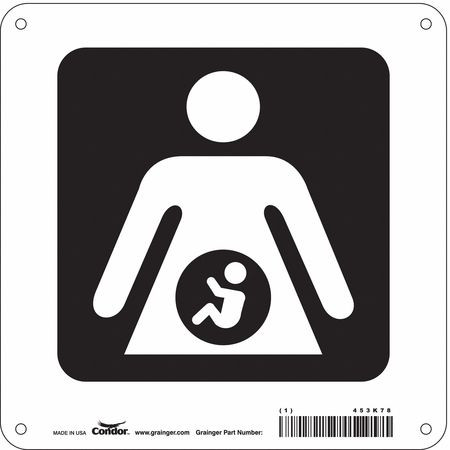 CONDOR USA INC 453K78 HOSPITAL SIGN 8 H X 8 W 0.055 THICK