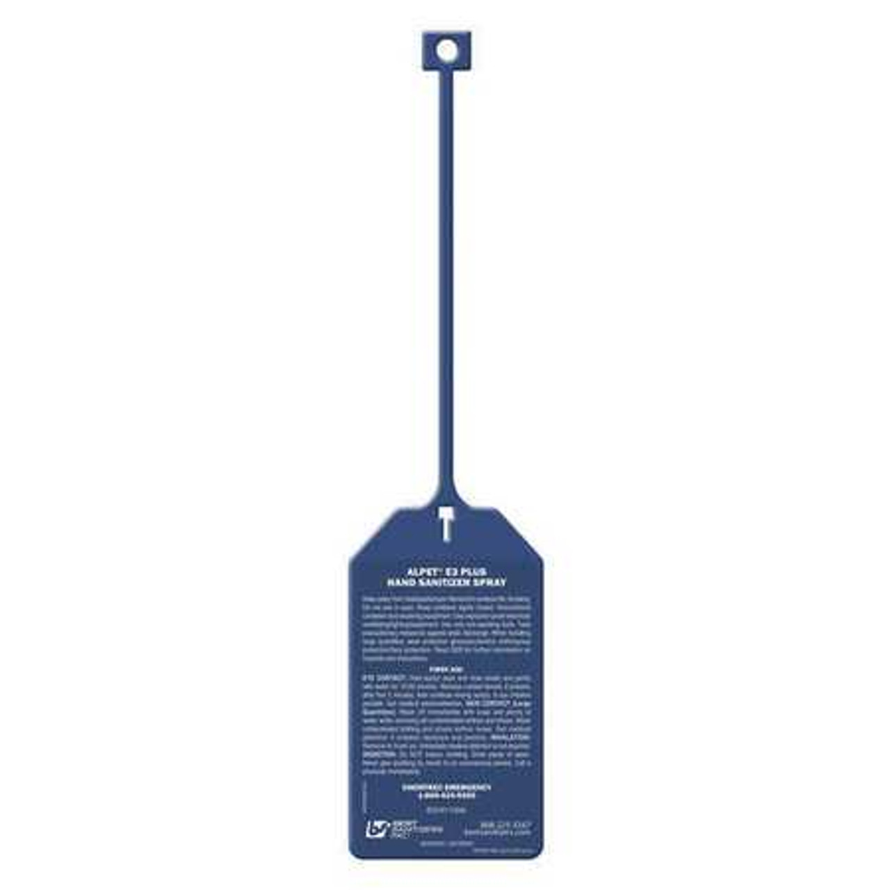 BEST SANITIZERS INC. USP20092 SAFETY TAG PLASTIC FIRST AID SUBJECT