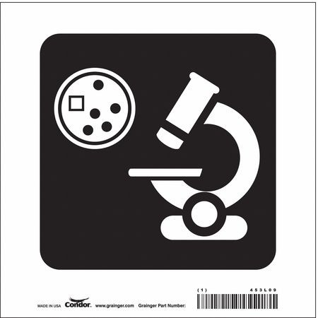 CONDOR USA INC 453L09 HOSPITAL SIGN 8 H X 8 W 0.004 THICK
