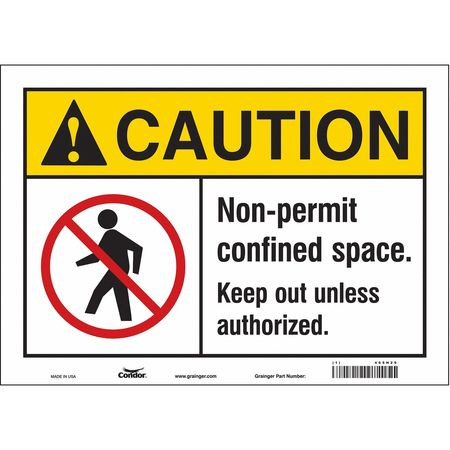 CONDOR USA INC 465H29 SAFETY SIGN 10 H 14 W VINYL